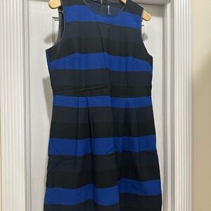 Marc Anthony Black and Blue Striped Mini Dress